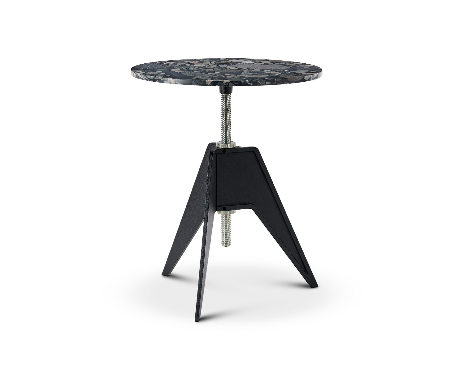 Tom Dixon - Screw Cafe Table Pebble Marble Top 600mm