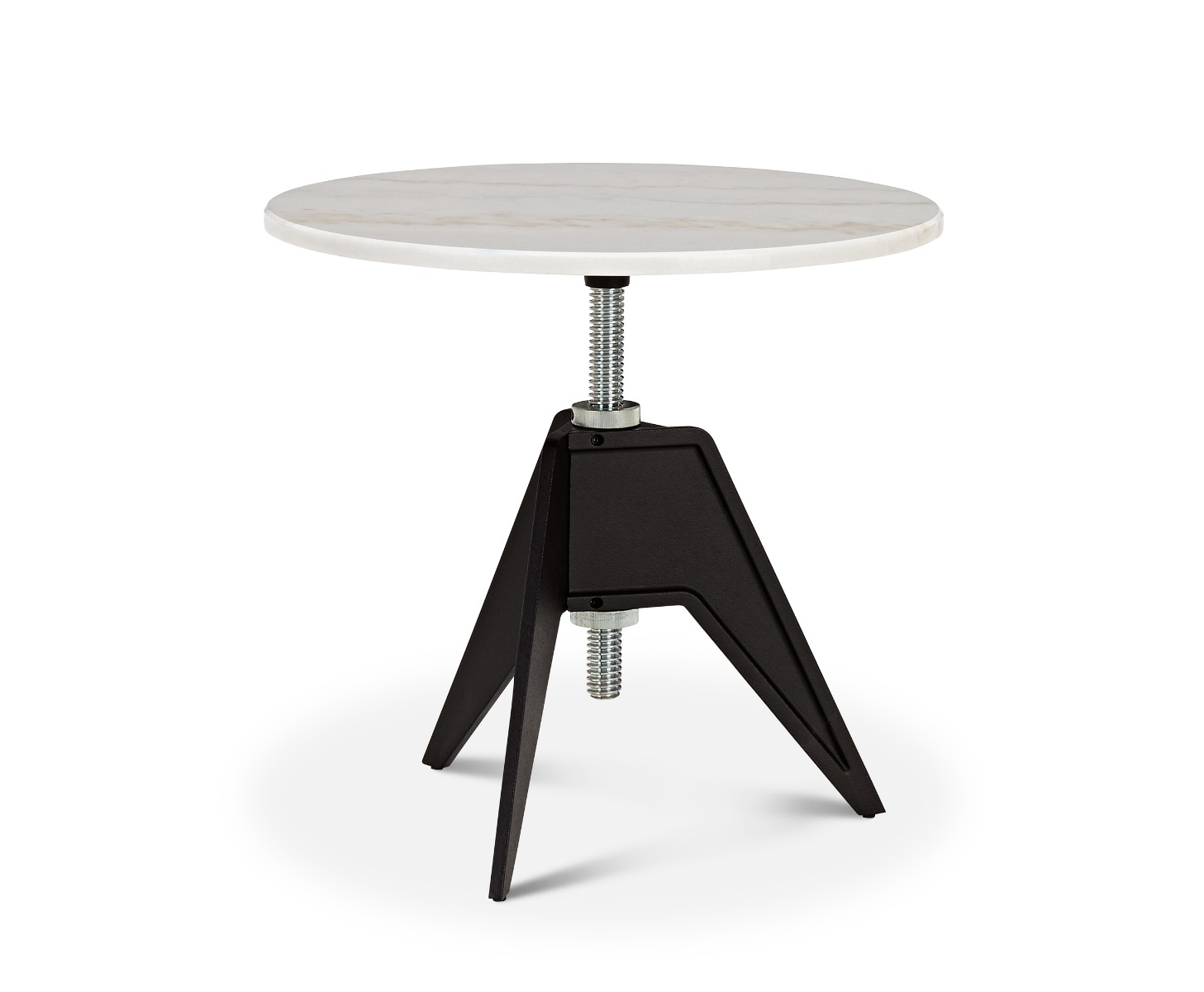 Tom Dixon - Screw Side Table White Marble Top 600mm