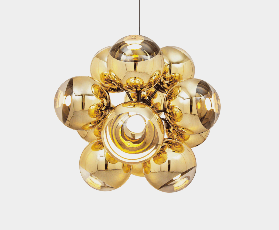 Tom Dixon - Mirror Ball Burst Chandelier Gold