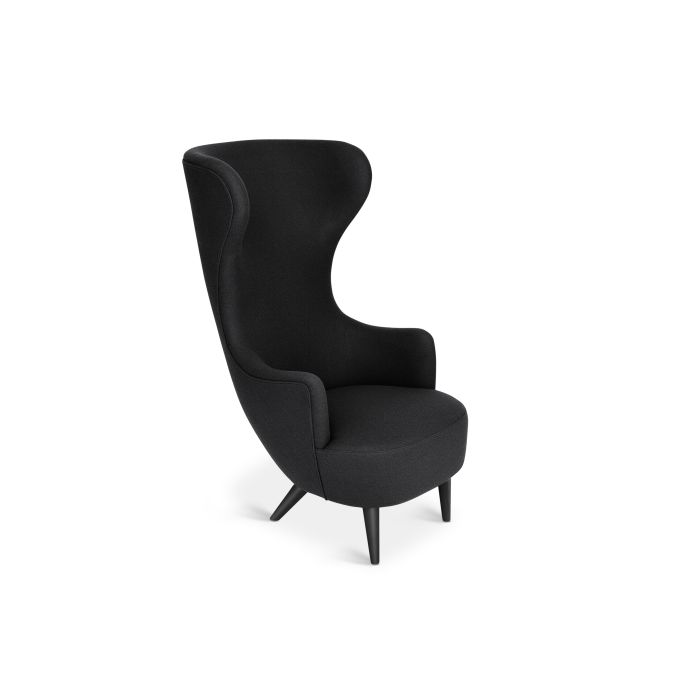 Wingback Chair Black Leg Tonus 4