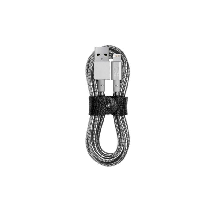 Stash Coil Lightning Cable Silver