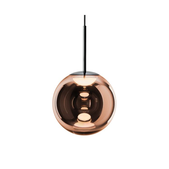 Globe LED Pendant 25cm Copper
