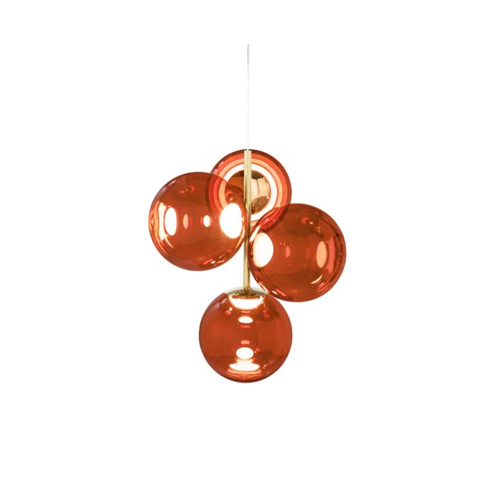 Globe Chandelier Mini Copper LED