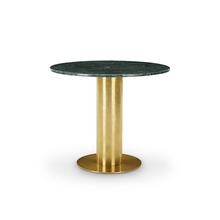 Tube Table Green Marble Top 900mm