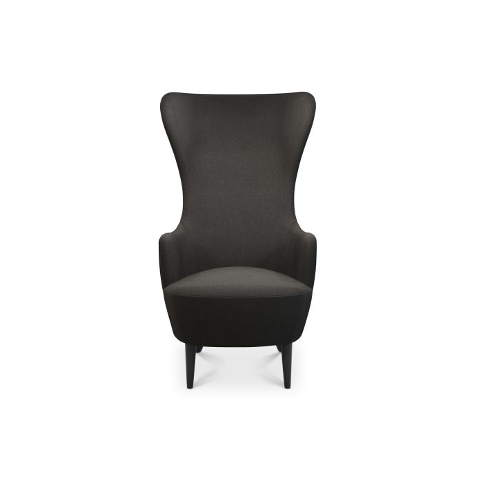 Wingback Chair Black Leg Mollie Melton 0202
