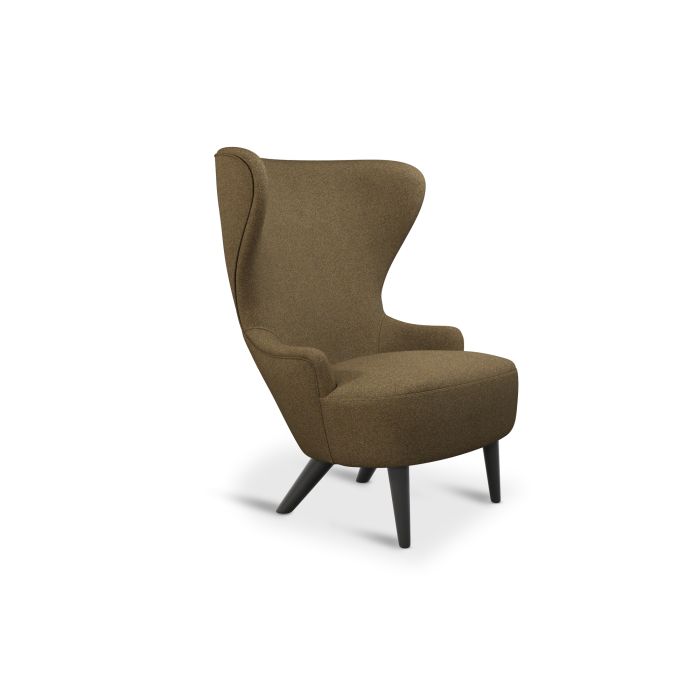 Micro Wingback Chair Black Leg Melange Nap 0491
