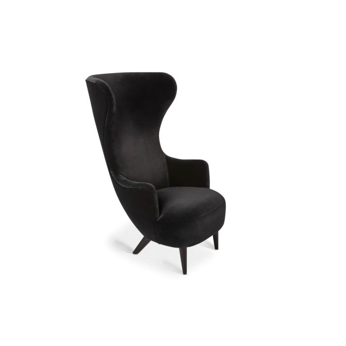 Wingback Chair Black Leg Cassia 09