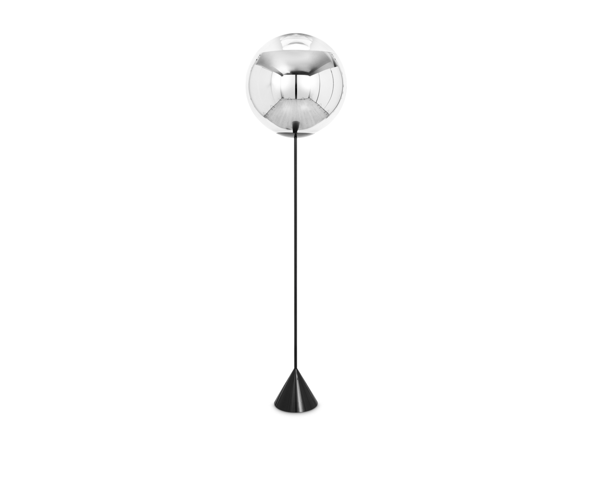Tom Dixon - Mirror Ball Cone Slim Floor Silver LED