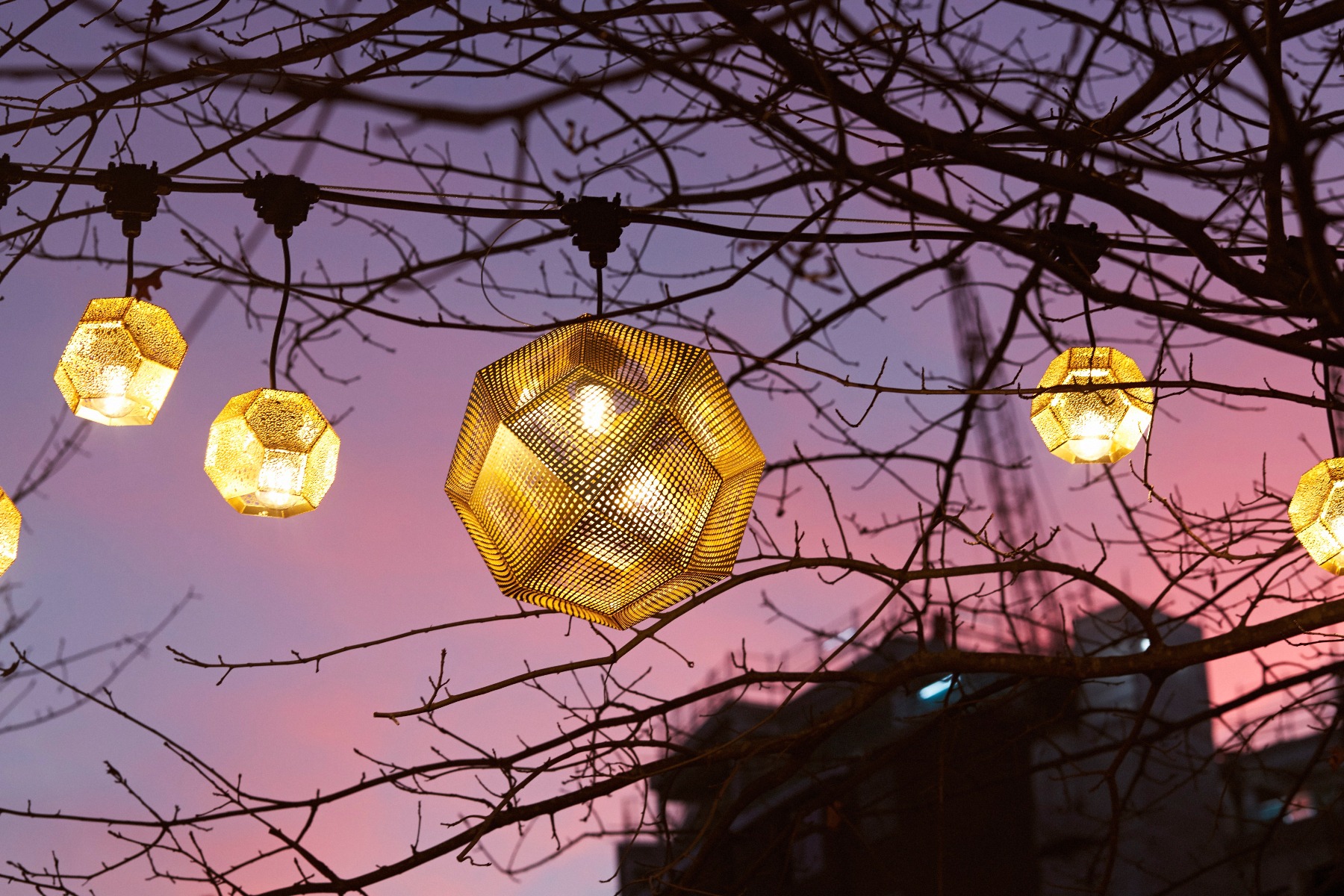 Tom Dixon's Christmas Lights at Television Centre